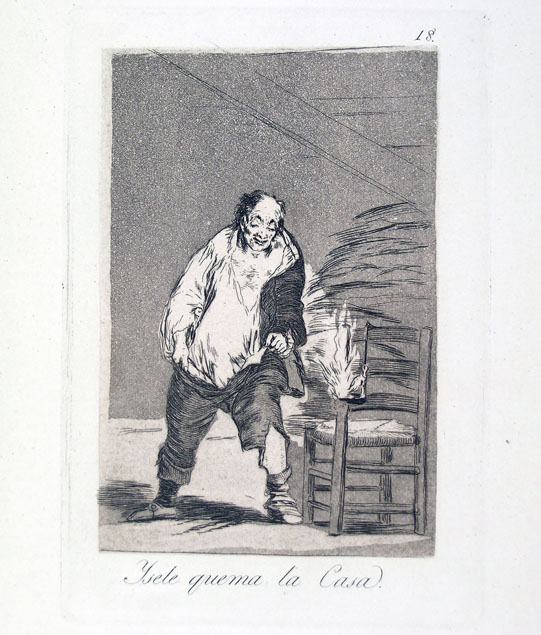 Francisco Goya, ysele quema la casa